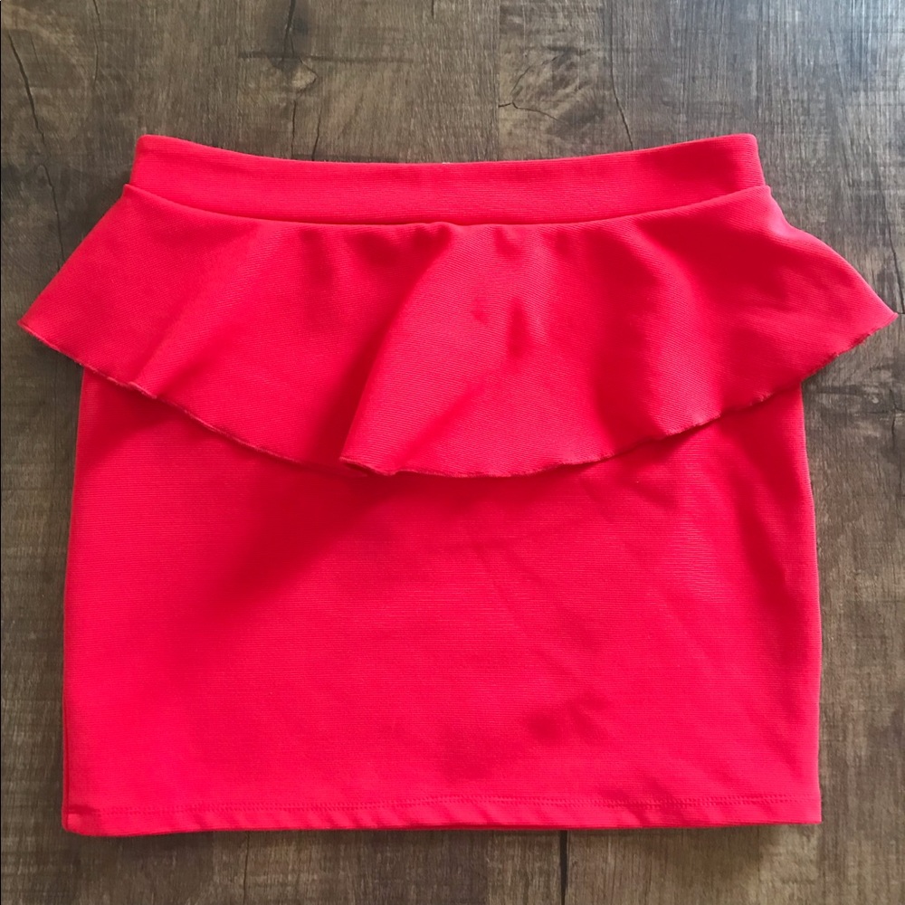 Hot Red Mini Skirt 💋